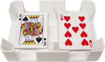 Card Tray: Swivel, Plastic, White